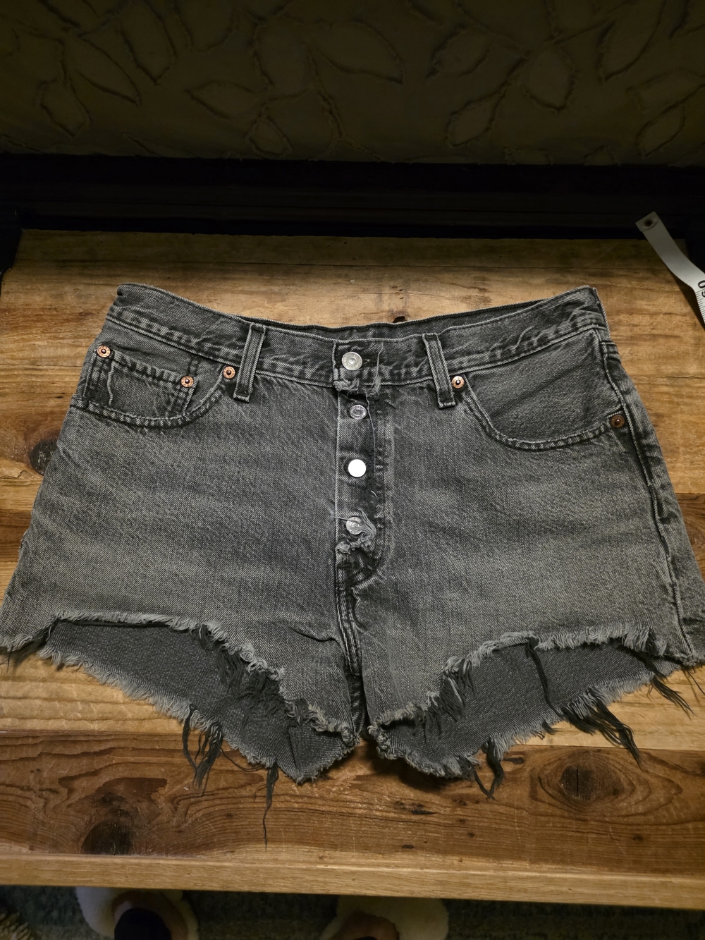 Women’s High-Rise Levi 501 Distressed Denim Shorts